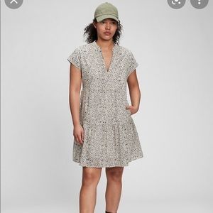 GAP cream printed mini dress